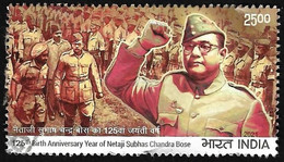 INDIA 2021 USED - 125TH ANNI. OF NETAJI SUBHAS CHANDRA BOSE,ARMY,BRITISH INDIA,WW WORLD WAR (**) Inde Indien - Oblitérés