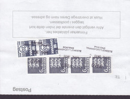 Denmark Regning Manglende Porto Bill TAXE Postage Due Schweiz Line Cds. POSTENS TRANSPORTTJENESTE 1994 Postsag (2 Scans) - Cartas & Documentos