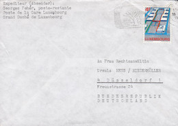 Luxembourg Slogan Flamme LUXEMBOURG 1974 Cover Brief Lettre DÜSSELDORG Nouvelle Foire Internationale Timbre - Covers & Documents
