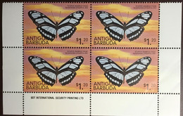 Antigua 1999 Butterflies $1.20 Block Of 4 MNH - Butterflies