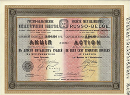 Titre De 1900 - Société Métallurgique Russo-Belge - - Rusia