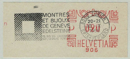 Schweiz / Helvetia 1966, Flaggenstempel Montres Et Bijoux Edelsteine Zürich, Uhren / Clocks - Horlogerie