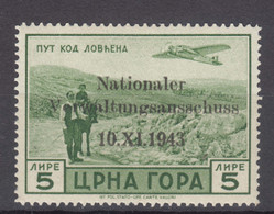 Germany Occupation Of Montenegro 1943 Mi#18 Mint Never Hinged - Ocupación 1938 – 45