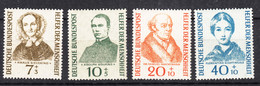 Germany 1955 Bundes Mi#222-225 Mint Never Hinged (postfrisch) - Unused Stamps