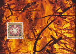 1994 Liechtenstein MC 129 Mi:LI 1101°, Yt:LI 1042°, Zum:LI 1043°,Die Vier Elemente, Feuer - Lettres & Documents