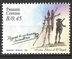 PANAMA. N°1247 De 2007. Cervantes/Don Quijote. - Ecrivains