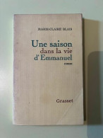 Marie-Claire Blais: Une Saison Dans La Vie D'Emmanuel/ Grasset 1966 - Other & Unclassified