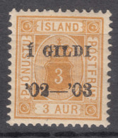 Iceland Island Ijsland 1902 Porto Mi#10 B, Mint Hinged - Unused Stamps