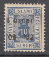 Iceland Island Ijsland 1902 Porto Mi#13 B, Mint Hinged - Unused Stamps