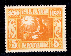 Iceland Island Ijsland 1930 Mi#138 Mint Never Hinged - Ungebraucht