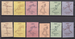 Yugoslavia Republic Olympic Games In Helsinki 1952 Mi#698-703 Perforated And Imperforated, Mint Hinged - Ongebruikt