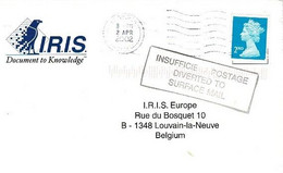 Carte Postale IRIS - Coupon Réponse Envoyé De Grande-Bretagne - - Brieven En Documenten