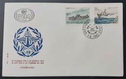 Yugoslavia 1982,  40 Years Of Yugoslav Navy Ship Ships Sailing  FDC First Day 3/1 - Briefe U. Dokumente