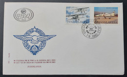 Yugoslavia 1982,  40 Years Of Air Force Airplane Plane  FDC First Day 3/1 - Briefe U. Dokumente