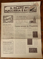 IL FILATO PER MAGLIERIA E RICAMO - N. 2 GENNAIO 1929-VII - COMPLETA DI INSERTO REGALO "CUSCINO IN STILE ROBBIANO" - First Editions
