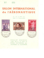 PM145/ TPA 15A > 23A S/CP Salon International De L'Aéronautique Obl.3° Salon BXL 7/7/47 Feuillet Souvenir - Cartas & Documentos