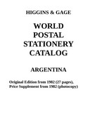 Higgins & Gage WORLD POSTAL STATIONERY CATALOG ARGENTINA PDF-FILE - Sonstige & Ohne Zuordnung