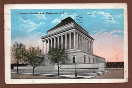 (RECTO / VERSO) WASHINGTON D.C. IN 1920 - TEMPLE OF SCOTTISH RITE - BEAU TIMBRE - PLUSIEURS PLIS - CPA - Washington DC