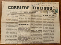 CITTA DI CASTELLO - CORRIERE TIBERINO - 8/6/1913 - BICICLETTE BIANCHI PIRELLI ...ALTRE PUBBLICITA' - CRONACHE LOCALI - First Editions