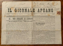 CARRARA - IL GIORNALE APUANO - 23/1/19809 - AI BEN PENSANTI DI CARRARA.. PUBBLICITA' D'EPèOCA - CRONACHE LOCALI - Erstauflagen