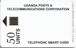 Uganda - UPTC - White Smart Card 50U, 01.1998, 20.000ex, Used - Oeganda