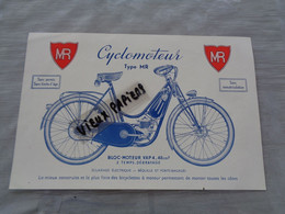 Publicité Originale , " MR"  - Motos - Scooteurs - Cyclos - Vélomoteurs - Locomotion - Dépliant - Affichette - Réf.84. - Motos