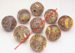 Nine Decorated Baseballs - George Sosnak - America Looks At Baseball - Honkbal