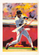 Ellis Burks - 1989 -  Jeffrey Rubin - Baseball Art - Honkbal