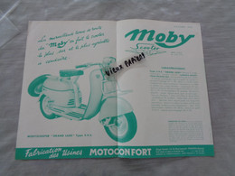 Publicité " Motoconfort "  - Motos - Scooteurs - Cyclos - Vélomoteurs - Locomotion - Dépliant - Affichette - Réf.84. - Motos