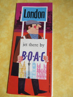 "LONDON  "/ Jet There By B.O.A.C./ British Overseas Airways Corporation//1962       PGC504 - Toeristische Brochures