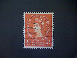 Great Britain, Scott #353, Used(o), 1958, Wilding: Queen Elizabeth II, ½d, Red Orange - Used Stamps