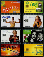 France - Lot De 8 Cartes Téléphoniques Différentes De 1996 - 1996