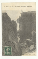 44 / CPA - Batz - Sur La Cote - Gorge Dans Les Rochers - Batz-sur-Mer (Bourg De B.)