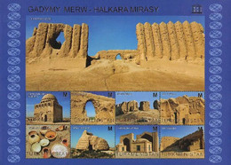 Turkmenistan 2013, Historical Monuments, Merv, Block Of 8v - Turkmenistán