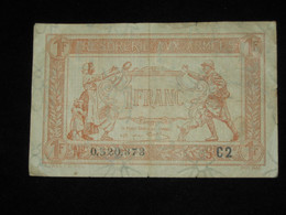 1 Franc - Trésorerie Aux Armées 1919 - Série C2  **** EN ACHAT IMMEDIAT ****   Billet Recherché !!!! - 1917-1919 Legerschatkist