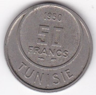 Protectorat Français . 50 Francs 1950 - AH 1370. Copper Nickel, Lec# 398 - Tunisia