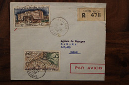 Senegal 1956 Kaolack France Cover AOF Colonie Recommandé Registered Reco R - Covers & Documents