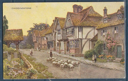 Carte Postale. Angleterre. Chiddingstone. Village. Berger. Moutons. Etat Moyen. - Tunbridge Wells