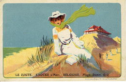 Le Zoute Knocke Affiche De Gustave Flasschoen Plages Dunes Golf - Knokke