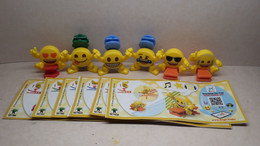 2018 Ferrero - Kinder Surprise - SE786 - SE793A - Joy - Emojoy - Clips - Complete Set + 6 BPZ - Monoblocchi