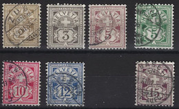 Suiza U   63/70 (o) Usado. 1882. Fil. A Falta 69 - 1843-1852 Federal & Cantonal Stamps