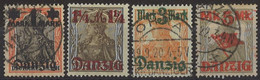 GERMANIA Danzica 1920 - Sovrastampati Usati - Danzig