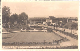 GLAUCHAU Sachsen Bahnhof Mit Oswald Seyfert Park Belebt 24.7.1934 Gelaufen - Glauchau