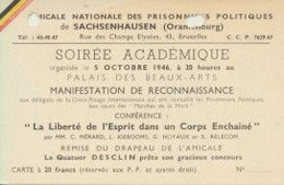 Vieux Papiers           Programme D'une Soirée Académique    (Anciens Prisonners Politiques) - Programme