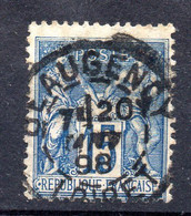 Type Sage  N° 90--15c Bleu-- Cachet  BEAUGENCY- Loiret   Daté Du  20 JANV  98 - Gebraucht