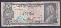 Bolivia – Billete De Un Peso Boliviano – Año 1962 - Bolivia