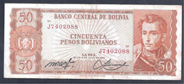 Bolivia – Billete De 50 Boilivianos – Año 1962 - Bolivië