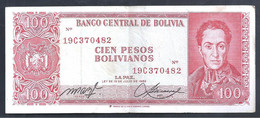 Bolivia – Billete De 100 Pesos Bolivianos – Año 1962 - Bolivië