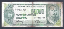 Bolivia – Billete De 50.000 Pesos Bolivianos – Año 1984 - Bolivie