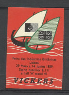 Portugal Vignette Foire Des Industries Britanniques Lisbonne 1959 Cinderella British Industries Fair Lisbon - Lokale Uitgaven